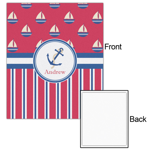 Sail Boats & Stripes 20x24 - Matte Poster - Front & Back