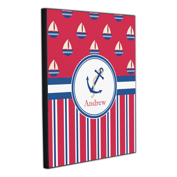Sail Boats & Stripes 20x24 Wood Print - Angle View