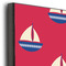 Sail Boats & Stripes 20x24 Wood Print - Closeup
