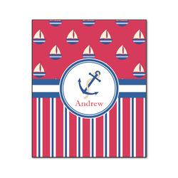 Sail Boats & Stripes Wood Print - 20x24 (Personalized)