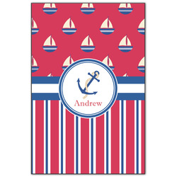 Sail Boats & Stripes Wood Print - 20x30 (Personalized)