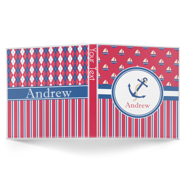 Sail Boats & Stripes 3-Ring Binder Approval- 1in