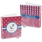 Sail Boats & Stripes 3-Ring Binder Front and Back
