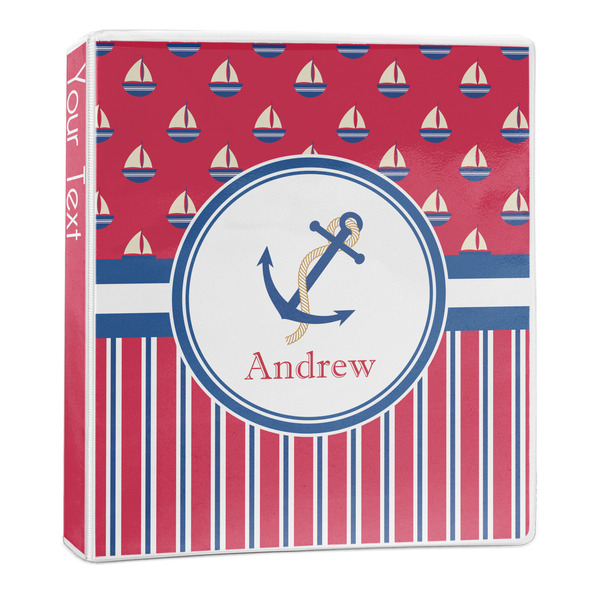 Custom Sail Boats & Stripes 3-Ring Binder - 1 inch (Personalized)
