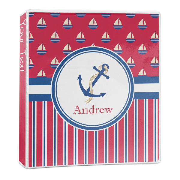 Sail Boats & Stripes 3-Ring Binder Main- 1in