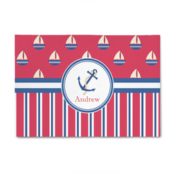 Sail Boats & Stripes 4' x 6' Patio Rug (Personalized)