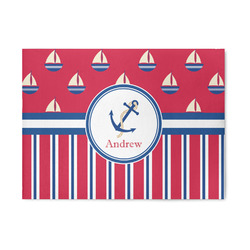 Sail Boats & Stripes 5' x 7' Patio Rug (Personalized)