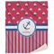 Sail Boats & Stripes Sherpa Throw Blanket - 60"x80" (Personalized)
