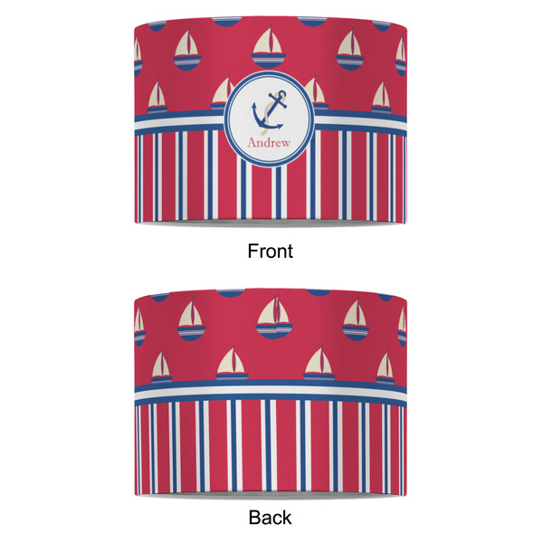 Sail Boats & Stripes 8" Drum Lampshade - APPROVAL (Fabric)