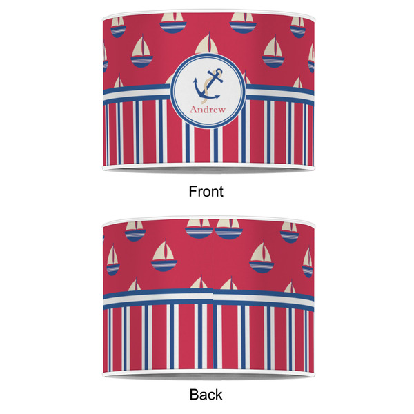 Sail Boats & Stripes 8" Drum Lampshade - APPROVAL (Poly Film)