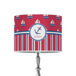 Sail Boats & Stripes 8" Drum Lamp Shade - Poly-film (Personalized)
