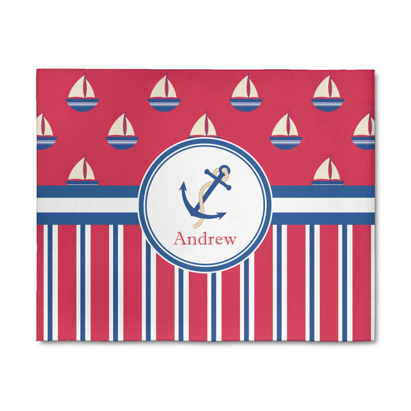 Custom Sail Boats & Stripes 8' x 10' Indoor Area Rug (Personalized)