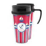 Sail Boats & Stripes Acrylic Travel Mug (Personalized)