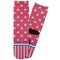 Sail Boats & Stripes Adult Crew Socks - Single Pair - Front and Back