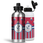 Sail Boats & Stripes Water Bottles - 20 oz - Aluminum (Personalized)