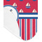 Sail Boats & Stripes Baby Bib - AFT detail