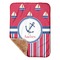 Sail Boats & Stripes Baby Sherpa Blanket - Corner Showing Soft