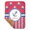 Sail Boats & Stripes Sherpa Baby Blanket - 30" x 40" w/ Name or Text