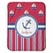 Sail Boats & Stripes Baby Sherpa Blanket - Flat