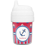 Sail Boats & Stripes Baby Sippy Cup (Personalized)