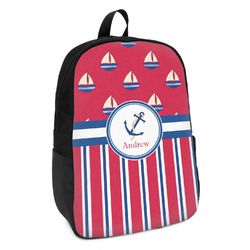 Sail Boats & Stripes Kids Backpack (Personalized)