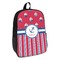 Sail Boats & Stripes Backpack - angled view