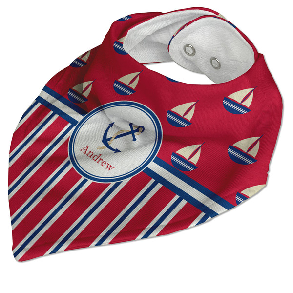 Sail Boats & Stripes Bandana Closed