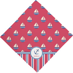 Sail Boats & Stripes Dog Bandana Scarf w/ Name or Text