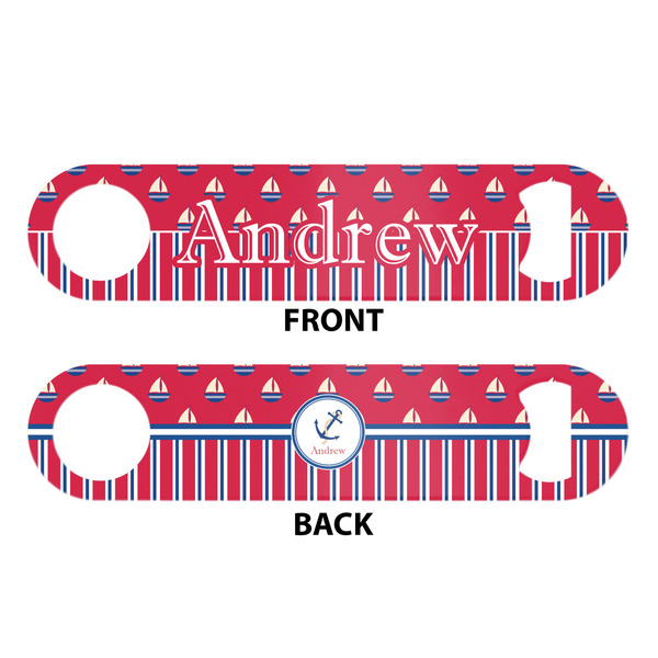 Sail Boats & Stripes Bar Bottle Opener - White - Approval