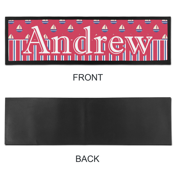 Sail Boats & Stripes Bar Mat - Large - APPROVAL