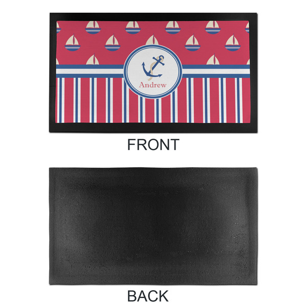 Sail Boats & Stripes Bar Mat - Small - APPROVAL