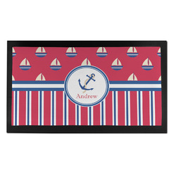 Sail Boats & Stripes Bar Mat - Small (Personalized)