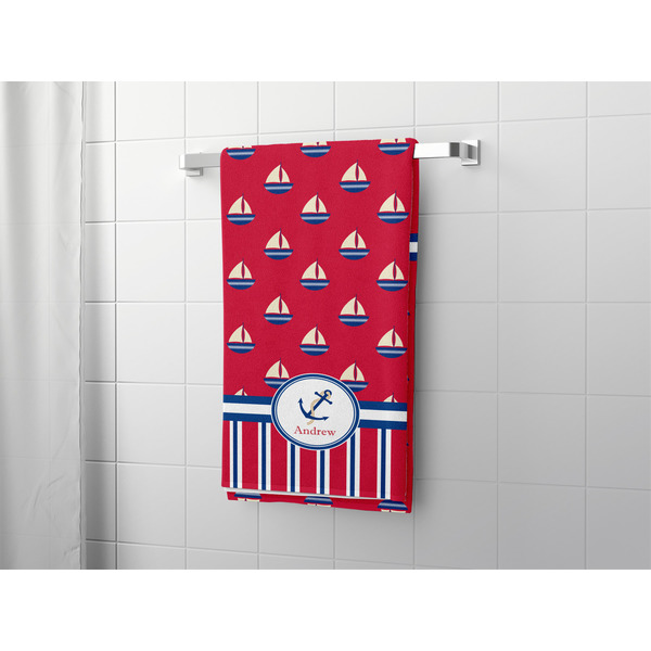 Sail Boats & Stripes Bath Towel - LIFESTYLE