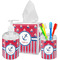 Sail Boats & Stripes Acrylic Bathroom Accessories Set w/ Name or Text