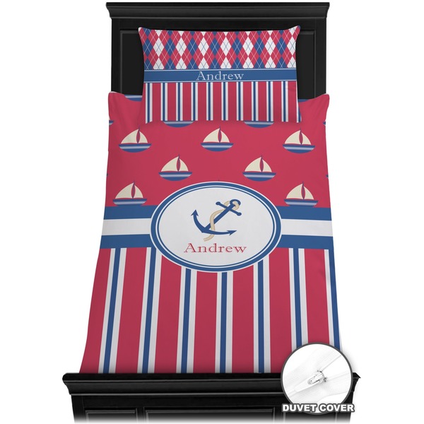 Sail Boats & Stripes Bedding Set (Twin) - Duvet