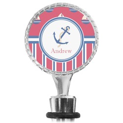 Sail Boats & Stripes Wine Bottle Stopper (Personalized)