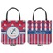 Sail Boats & Stripes Canvas Tote - Front and Back
