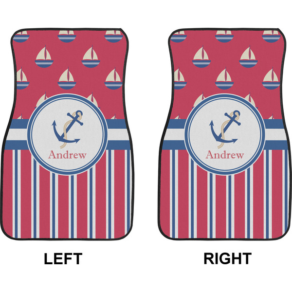 Sail Boats & Stripes Car Mat Front - Approval