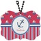 Sail Boats & Stripes Rear View Mirror Decor (Personalized)