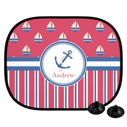Sail Boats & Stripes Car Side Window Sun Shade (Personalized)