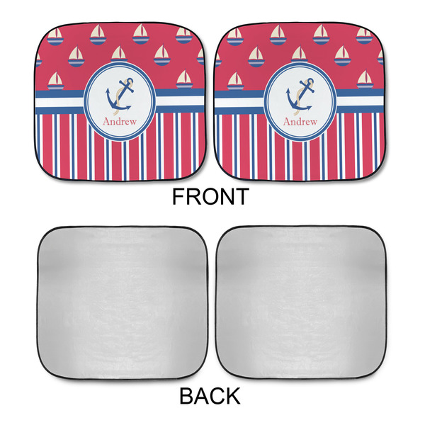Sail Boats & Stripes Car Sun Shades - APPROVAL