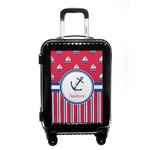 Sail Boats & Stripes Carry On Hard Shell Suitcase (Personalized)