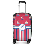 Sail Boats & Stripes Suitcase - 20" Carry On (Personalized)