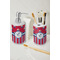 Sail Boats & Stripes Ceramic Bathroom Accessories - LIFESTYLE (toothbrush holder & soap dispenser)