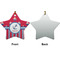 Sail Boats & Stripes Ceramic Flat Ornament - Star Front & Back (APPROVAL)