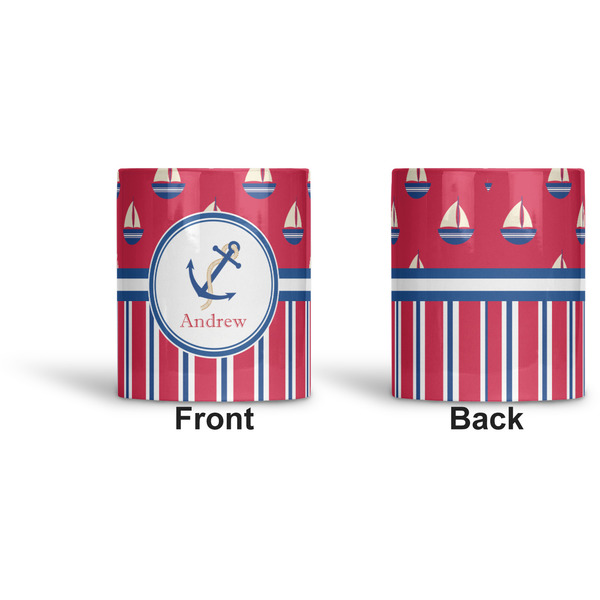 Sail Boats & Stripes Ceramic Pen Holder - Apvl