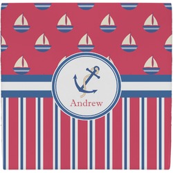 Sail Boats & Stripes Ceramic Tile Hot Pad (Personalized)