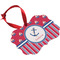 Sail Boats & Stripes Christmas Ornament