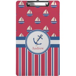 Sail Boats & Stripes Clipboard (Legal Size) (Personalized)