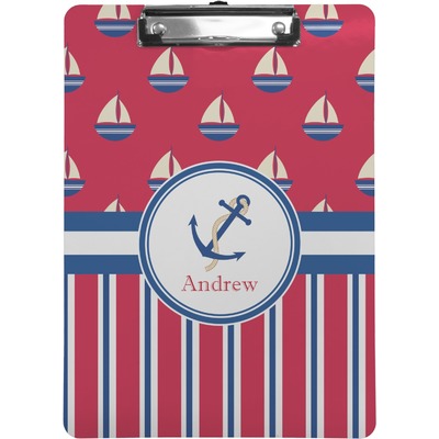 Sail Boats & Stripes Clipboard (Personalized)